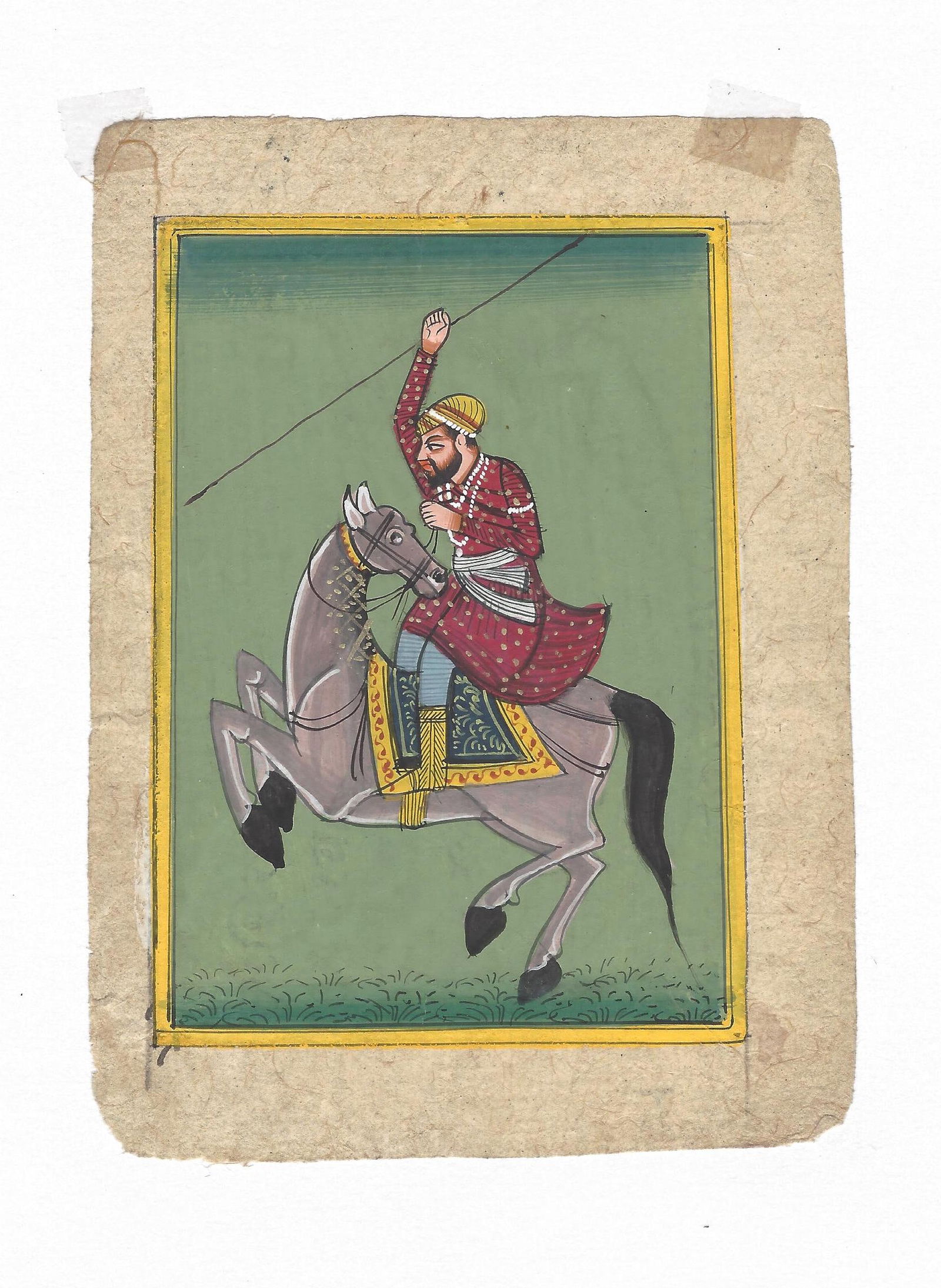 Persian Maharajah Hunting Illuminate Painting (1 of 2)