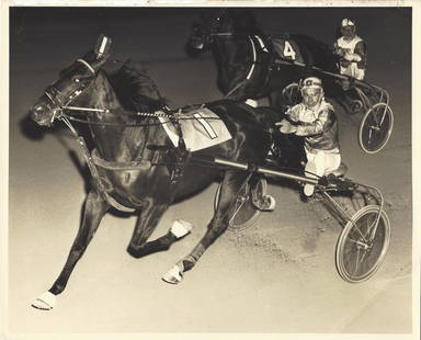Vintage Harness Racing Press Photo Horse "Super Bowl" Liberty Bell Park: Vintage Harness Racing Press Photo Horse "Super Bowl" Liberty Bell Park Provenance: New York-Based Photography Collector & Curator -Collection of Rare Photographs. Approx Size: 8 x 10 inches. Photo ma