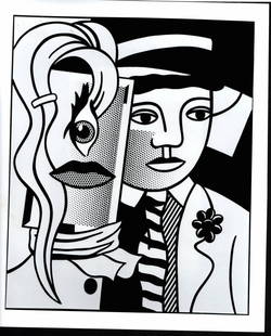 Roy Lichtenstein NYC Photo Exhibit. Labeled onThe Verso: Roy Lichtenstein NYC Photo Exhibit Metropolitan Museum of art .Labeled on the verso Approx Photo size:8 x 10 inches