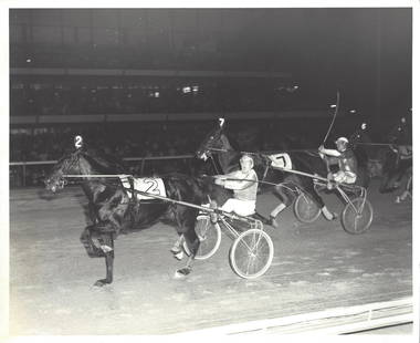 1970s Harness Racing Photo Horse "Surefire Hanover" Liberty Bell Park PA: 1970s Harness Racing Photo Horse "Surefire Hanover" Liberty Bell Park PA. Provenance: New York-Based Photography Collector & Curator -Collection of Rare Photographs. Approx Size: 8 x 10 inches. Photo