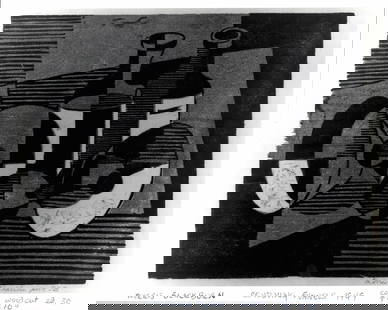1949 Morris BlackBurn Woodcut Photo A.A.A: 1949 Morris BlackBurn Woodcut Photo A.A.A.. Photo size: 10 x 8 inches. Provenance: New York-Based Photography Collector & Curator -Collection of Rare Photographs. Note: Please study the images careful
