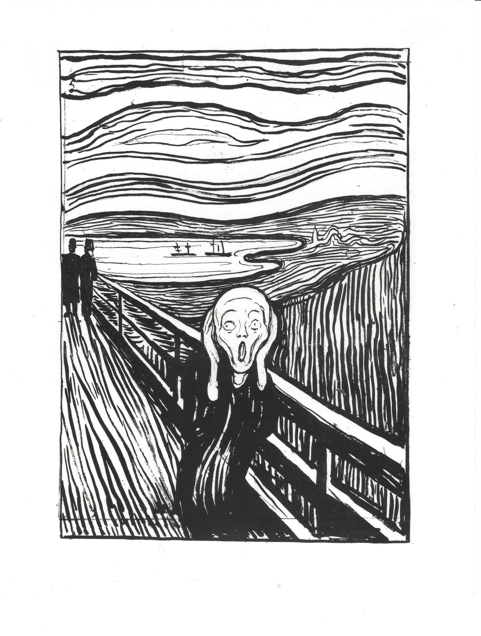 1994 Photo Edvard Munch-Artist-Lithograph-The Cry: 1994 Photo Edvard Munch-Artist-Lithograph-The Cry... Photo size: 10 x 8 inches.Provenance: New York-Based Photography Collector & Curator -Collection of Rare Photographs. Note: Please study the images