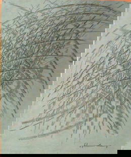 Signed Hans Hartung Abstract Expressionism Painting On Canvas: Signed Hans Hartung Abstract Expressionism Painting On Canvas. Approx Painting: 20 x 16 inches.SEE PHOTOS as part of the description. Good vintage condition . We pack & Ship for you. We take care of t