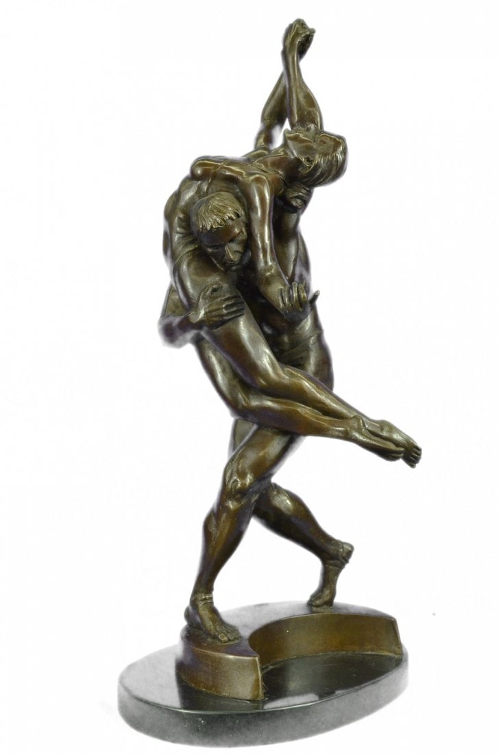Large Bronze Statue Couple Dancer with Marble Base (1 of 1)