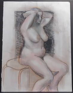 X Large Cubism Picasso Painting Portrait Female Nude: Cubism Picasso Painting Portrait Female Nude Figure Sketch Studies on Pastel on paper Kraft. Sold in the manner of the Artist.Approx Size: 23 x 17 1/2 inches.good condition. See photos.