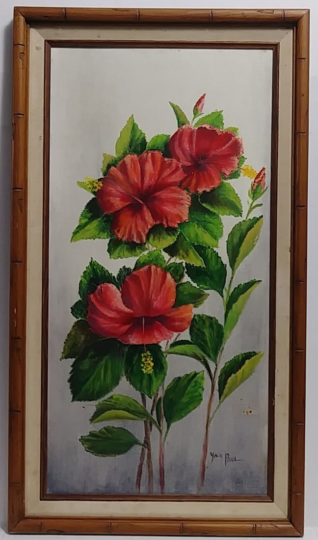 Paul. J Signed-Flower- Oil Painting on Canvas (1 of 4)