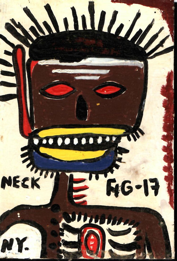 Jean-Michele Basquiat NYC Street Art Painting "SAMO Neck" (1 of 2)