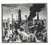 1950 Photo Thomas Benton's painting "Boom Town".