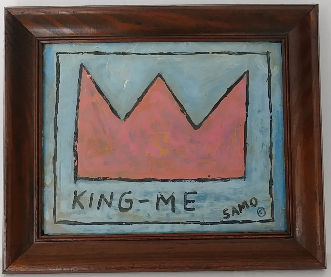 Jean-Michel BASQUIAT (1960-1988) Painting on Cardboard (1 of 4)
