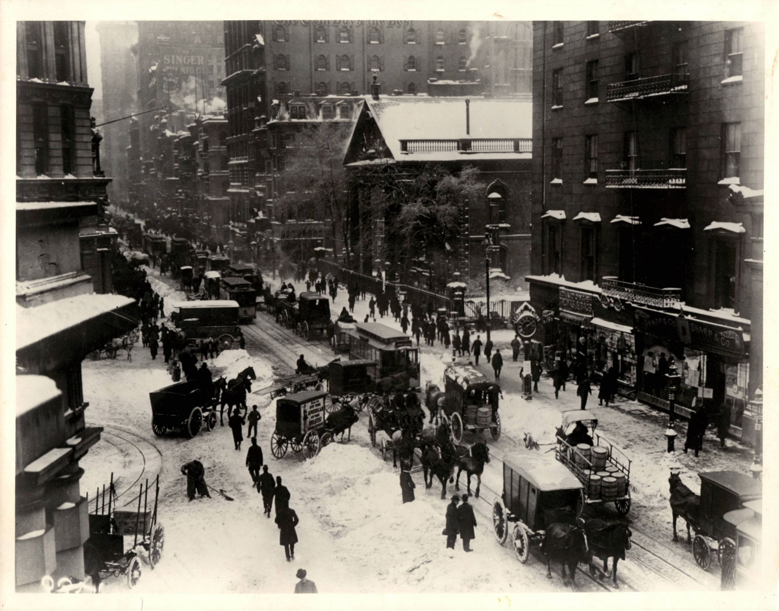 B&W Vtg  New York Oversized Photography - Print Size: 14 x 11 Inches. (1 of 1)