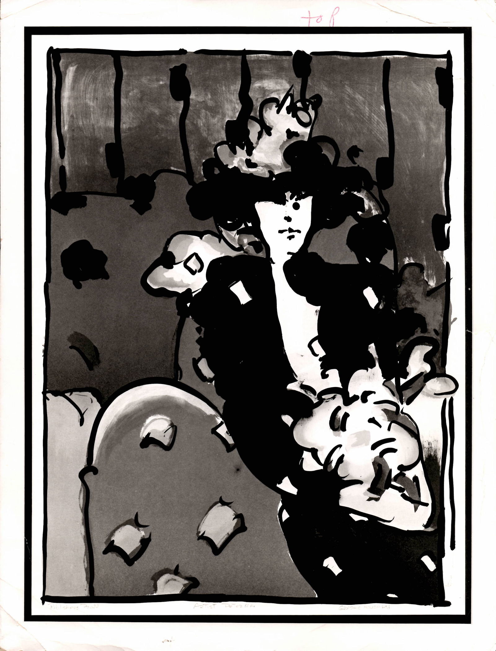 1973 Photo Painting of a woman by Peter Marx: This is an Original Photo. Famous Art - Peter Max's new style Photo Measures 8.5 x 11.25inches. Photo is dated 11-5-1973. Provenance: New York-Based Photography Collector & Curator -Collection of Rare