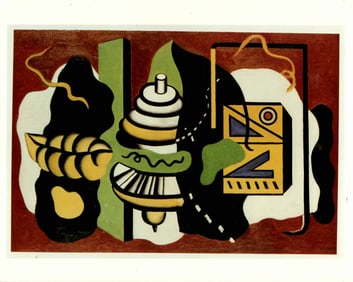 Fernand Leger "Still Life" Painting, Original Vintage Photograph