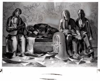 1966 Photography.The Wall Painting By Antonio Sotomayor