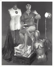 1979 Historic Visitor Jill Cannady Oil Canvas Painting Vintage Photo