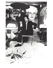 1987 Press Photo Artist Peter Max. Vintage Photo.