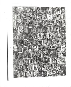 1976 Photo International House Art Show Painting by Jasper Johns. Vintage Photo