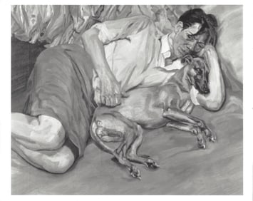 1996 Press Photo "Double Portrait" Painting by Artist Lucian Freud . Vintage Photo.