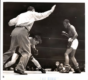 1951 Kid Gavilan vs Ruby Goldstein.Boxing Photography