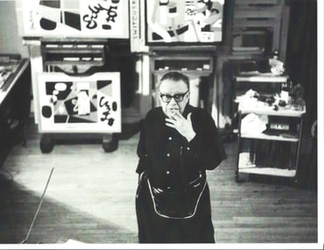 American Painter Stuart Davis In His Loft Studio 1962