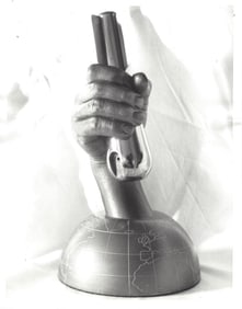 1940 Photo Martian Message Sculpture By Herbert H Stout