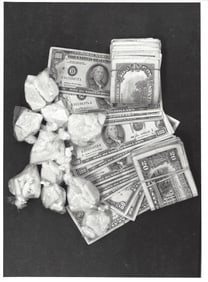 1990 Photo Money and Crack recovered in Raid by Springfield Police