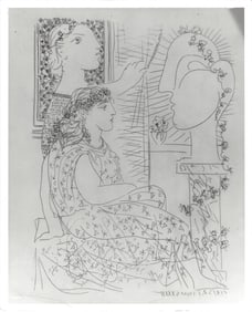 Photo Counterfeit of Picasso's "Sculptor's Studio" etching from Florida