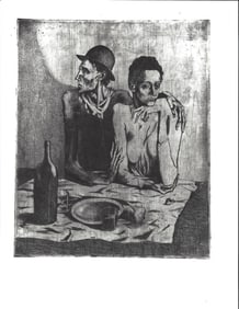 1997 Photo The frugal Repast etching by Pablo Picasso