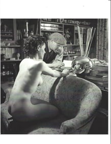 Andre Dignimont French painter with his model France 1937 Print Photography.