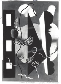 1966 Photo Painting "Composition with Vine" by Fernand Leger