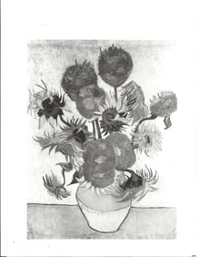 1989 Photo "Vase with Fourteen Sunflowers" by Vincent Van Gogh.