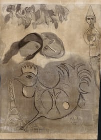 1973 Photo Marc Chagall Painting Forgery By David