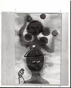 1965 Photo Abstract Human Figures Painting