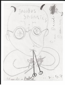 Pablo Picasso: Jaime Sabartes Jouant les Pip Photograph