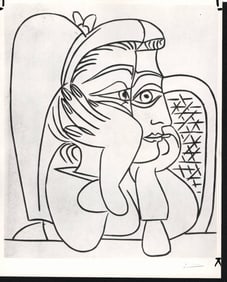 1959 Pablo Picasso Photo of Drawing