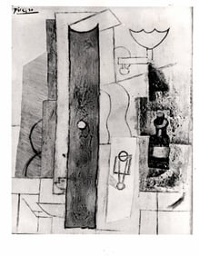 Pablo Picasso Vintage Photograph, Stolen Abstract Painting