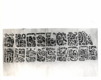 Rubbing Of Maya Hieroglyhs Guatemala Photo
