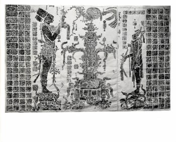 Rubbing Of Detail of Sarcophagus Palenque Mexico Photo