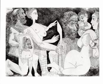 Pablo Picasso Photo Plate #55 1968 Etching MOMA Museum