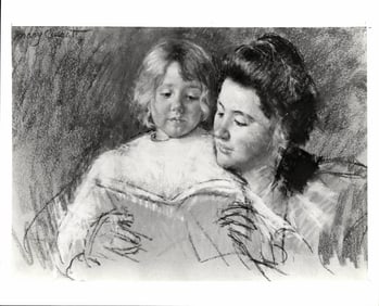Mary Cassatt Photo Looking At Pic Book 1901 Collection