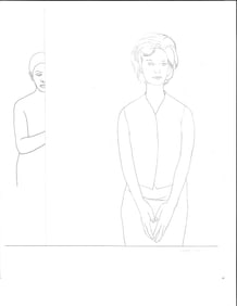 Derrick Greaves Photo 1969 Two Figures Art Collection