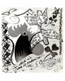 1983 Photo Two Doves with Rooster by Georges Braq