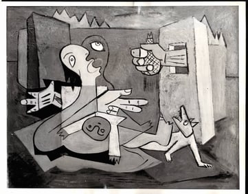 1938 Photo New York Abstractionist Charles Mattox Paint