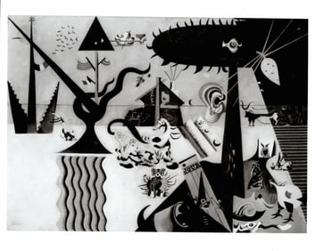 1992 Photo-The Tilled Field-Oil Painting by Joan Miro