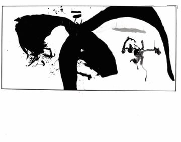 1982 Photo Robert Motherwell -Black on White.