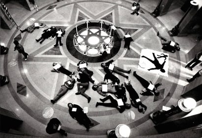 1983 Photo Anti-Nuclear Groups Hold -Die-In- at Minneso