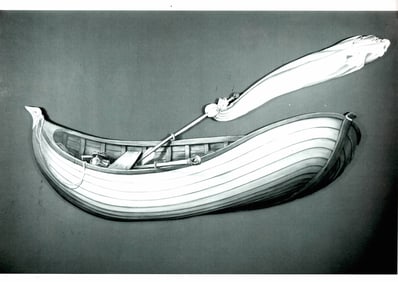 1995 Photo Inbound Boat Painting By Helen Stanley