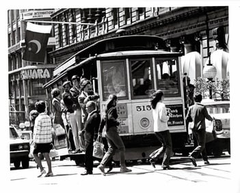 Vintage Photo San Francisco Cable Car At Hotel St. Fran