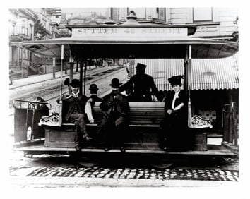 1880 Photo San Francisco Sutter Street Cable Car