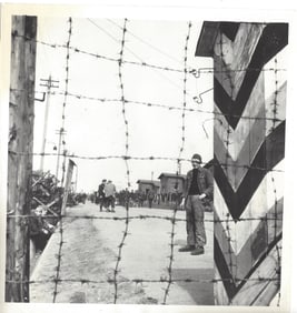 Vintage Photo Military Barracks Or Base Location