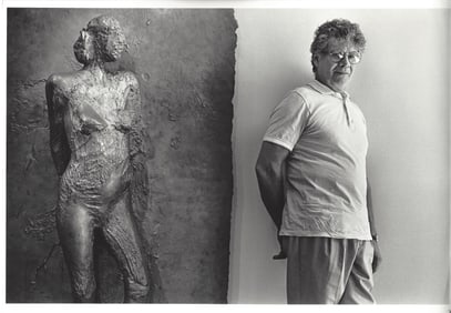 1989 Photo Artist Manuel Neri & Sculpture Mujer Pegada